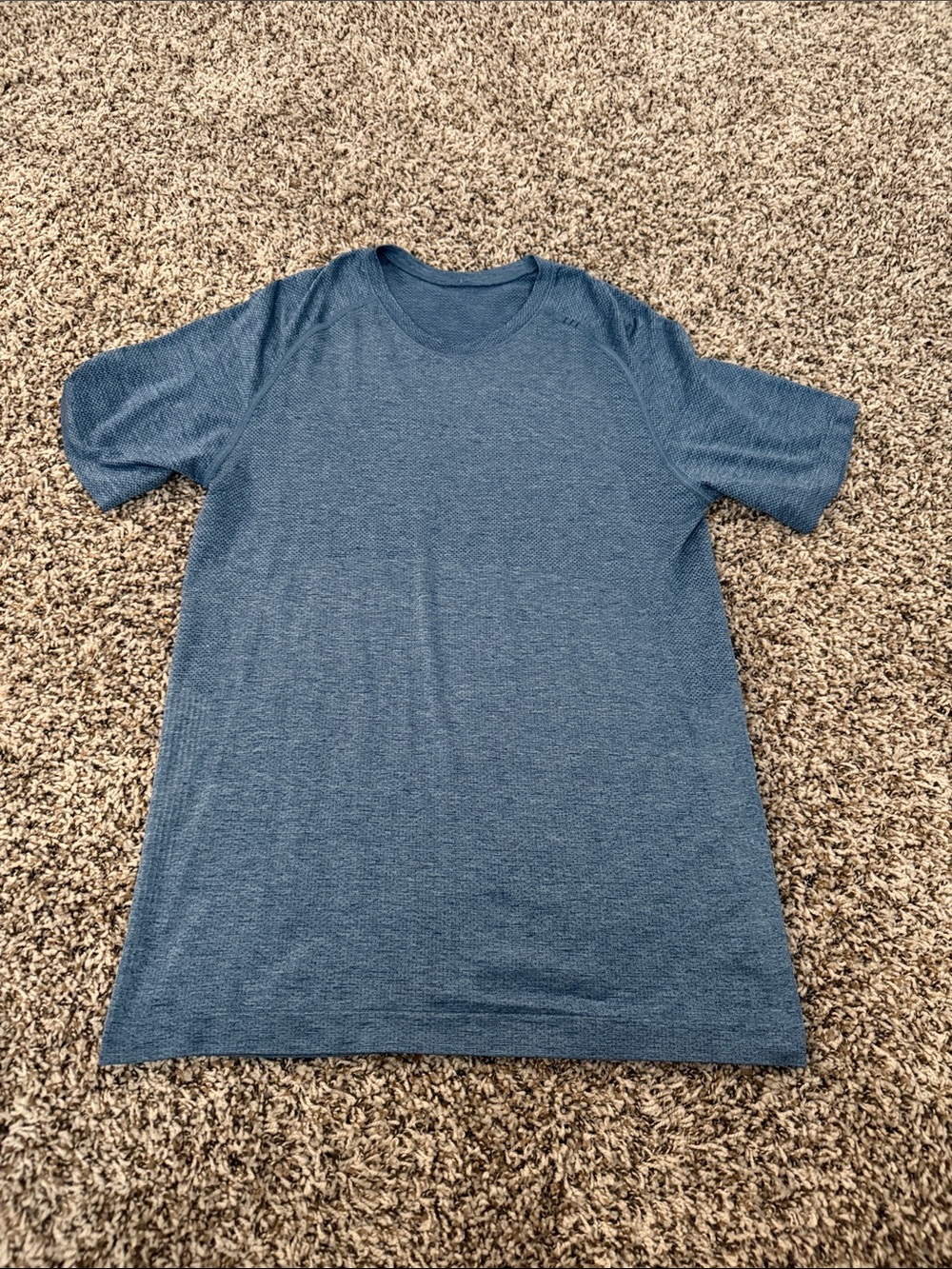 lululemon athletica Men's Heathered Blue Crew Tee
